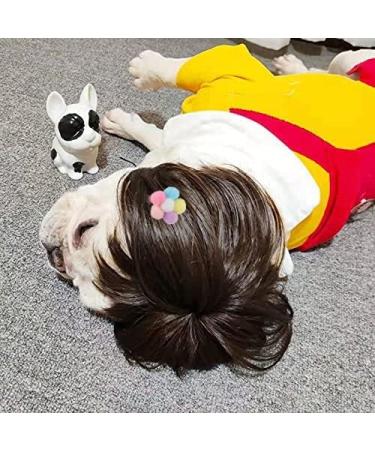Trimmable Dog Wigs for Small Medium and Large Dogs Cosplay Pet Funny Headwear Costumes  Cat Wigs Dress up Decorations for Halloween  Christmas  Parties  Festivals Black Brown Straight Hair - Buy Online on GoSupps.com