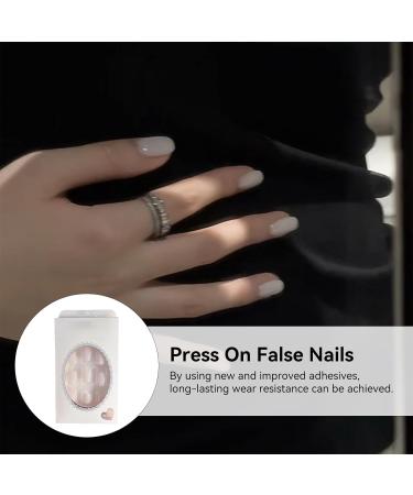 Fake Press On Nails Glue- Press On Nails Removable False Nails No Glue Press On Nails Short Fake Nails for Girls Women - Buy Online on GoSupps.com