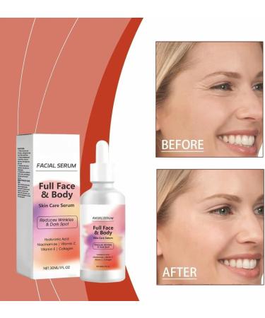 Finones Skin Vitamin Serum for Face and Body 5in1 AntiWrinkle Firming Serum Lifting Firming Essence Helps Reduce Wrinkles and Dark Spots2PCS - Buy Online on GoSupps.com