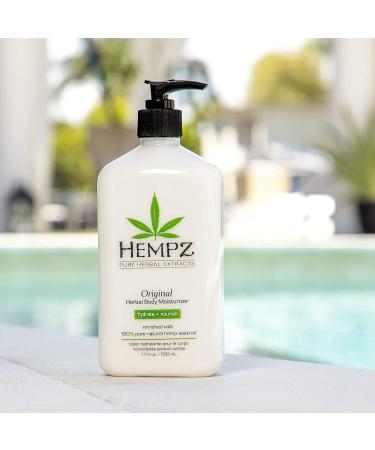Hempz ORIGINAL Herbal Body Moisturizer 21oz - Hydrating Lotion for Soft Skin - Buy Online on GoSupps.com