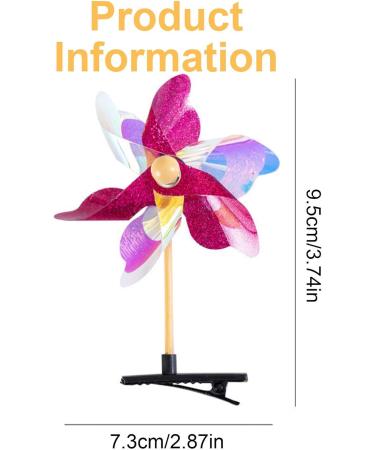 Xijobido Windmill Hairpin | Colorful Glitter Windmill Hairpin Hair Clamp Alligator Hair Snap Clips Cartoon Random Accessories Hairpins for Teens - Buy Online on GoSupps.com