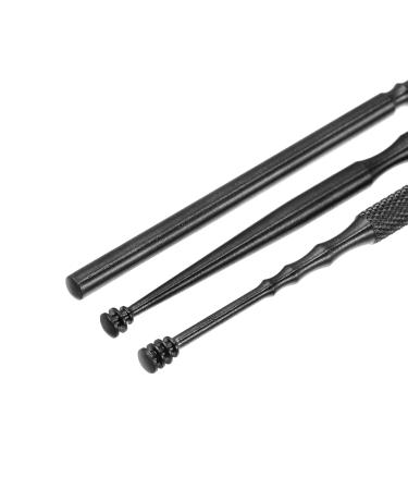 VOCOSTE 6Pcs Stainless Steel Ear Cleansing Tool Set with Storage Case - Anti-slip Design, Ear Care Kit for Gentle Cleaning - Black - Buy Online on GoSupps.com