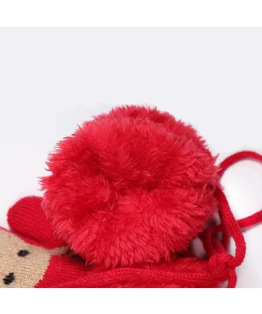 iNelihoo Toddlers Baby Warm Knitted Gloves with String Cute Deer Christmas Mittens Snow Gloves Baby Hanging Neck Gloves Fleece Lining Thermal Gloves Winter Cycling Gloves Mitten for Age 1-4Y Red - Buy Online on GoSupps.com