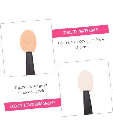 Didiseaon 100pcs Double Ended Eyeshadow Brush Eyeshadow Stick Eye Shadow Applicator Makeup Brush Bulk Tool 6.5x1.3cm Black - Buy Online on GoSupps.com