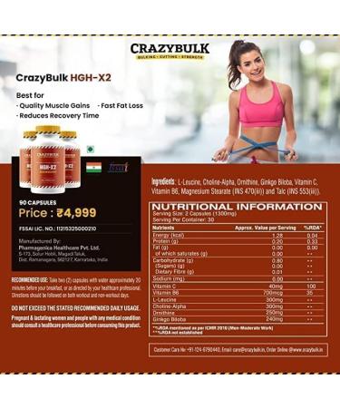 RNB HGH-X2 (HGH) Natural Alternative for Lean Mass & Strength Supplement First TIME in India (60 Capsules) - Buy Online on GoSupps.com