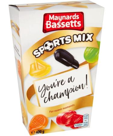 Maynards Bassetts Sports Mix Sweets Gift Carton 400g. Christmas Confectionery Big Night In Birthday Easter Thank You Gift Sharing Carton Present OFFICIAL - Buy Online on GoSupps.com