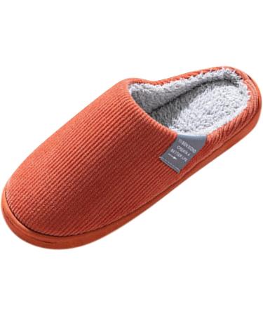 Women's Memory Foam Cotton Slippers - Red Warm Flat Casual Shoes - Buy Online on GoSupps.com