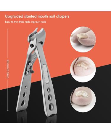 BEZOX Stainless Steel Ingrown & Thick Nail Clipper - Heavy Duty Toenail Clippers for Thick Nails with Nail File & Storage Pouch - Buy Online on GoSupps.com