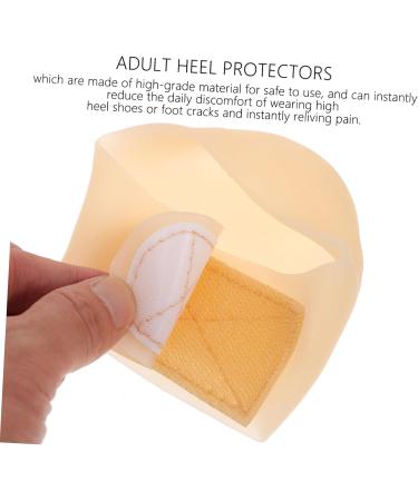 Healvian 8 Pairs Heel Protector | Soft Silicone Foot Cushions for Cracked Heels & Plantar Relief | Breathable TPR Moisturizing Socks - Buy Online on GoSupps.com