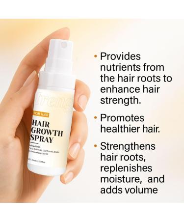 2PCS Hair Growth Spray Prevent Baldness Regrowth Thicken Moisturize Smooth Repair Damaged Improve Split Dry Reducing Hair Loss Serum - Buy Online on GoSupps.com