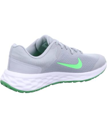 Nike Revolution 6 Nn (Gs) Unisex Gymnastics Shoe - 36 EU Lt Smoke Grey/Green Strike - International Shipping Available - Buy Online on GoSupps.com
