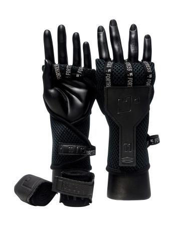 Fortress Boxing Bandages T1 Fastwraps for Kickboxing Muay Thai MMA Patented Design Hand Wraps L Black