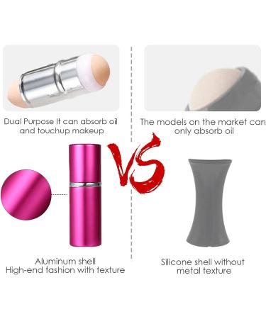 Oil Absorbing Volcanic Roller - Double Head Design Portable and Reusable Oil-Resistant Facial Tool - Oil for Traveling at Home or Going Conduct Z/c Hot Pink - Buy Online on GoSupps.com