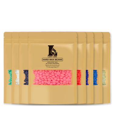 Lazy Lady 800 g Wachsperlen Hair removal wax hair removal for all skin types professional waxing pearls Hard Wax Beans for facial and body hair removal (8 pack 300g)