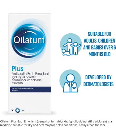 Oilatum Plus Antiseptic Emollient Bath Additive for Eczema and Dry Skin Conditions 500ml - Buy Online on GoSupps.com