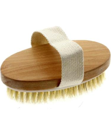 Natural Bristle Dry Skin Body Brush - Exfoliate, Remove Dead Skin, and Stimulate Circulation for Healthy Glowing Skin - Cellulite Treatment - Buy Online on GoSupps.com