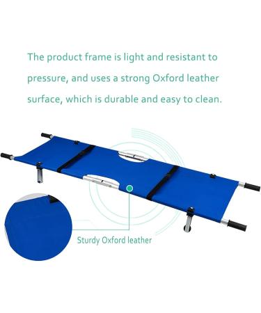 Portable Stretcher Waterproof Foldable Steel Emergency Rescue Stretcher for Hospital Clinic Home Sports Venues Ambulance - Buy Online on GoSupps.com