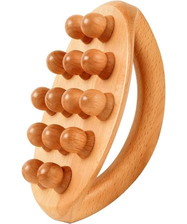 Buy 2PCs Wood Massage Roller & Therapy Tools - 14 Pearl Wood Lymph Drainage Cellulite Massage & Gua Sha - Enhance Body Shape Today! - Buy Online on GoSupps.com