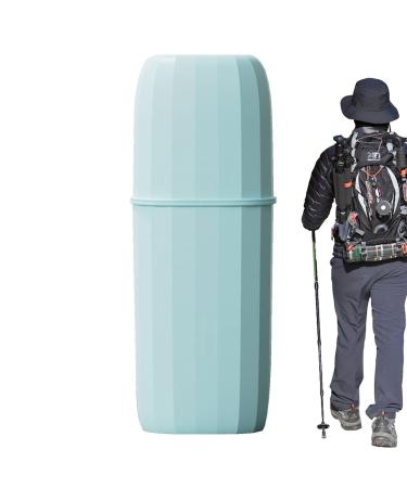 Higyee toothbrush travel case toothbrush cup |Organizer box for toothbrush |Toothpaste holder container toothbrush container for school camping blue