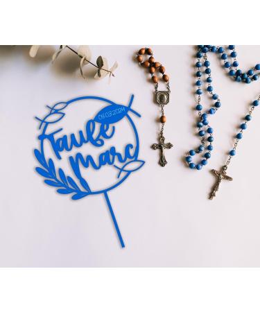 Custom Asino Cake Topper for Communion & Confirmation - Personalized Acrylic Decoration with Name & Date - Buy Online on GoSupps.com