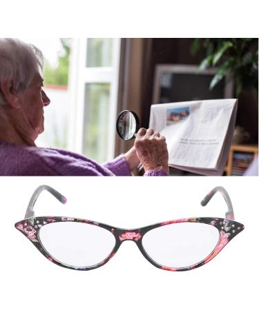 Fashionable Unisex Reading Glasses with Red Striped Frame - Clear Glare Protective +2.5 Magnification & Storage Etui - Buy Online on GoSupps.com