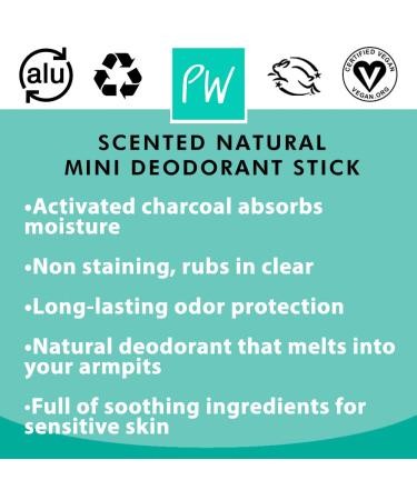 PiperWai Natural Mini Deodorant with Activated Charcoal | 24-Hour Vegan Protection | Aluminum-Free Deodorant for Men & Women | Travel Size | Shark Tank Product | 15g - Buy Online on GoSupps.com