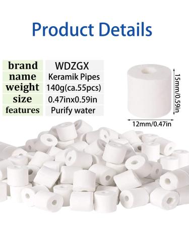 Buy Ceramic Pipes & Beads - 140g (Approx. 55 Stk) for Effective Microorganisms Water Preparation & Energetization - Buy Online on GoSupps.com
