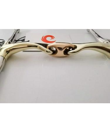 Full Cheek Curved Snaffle Bit 14MM Copper Lozenge GS & SS(UKSALES25 Horse Bits) (5.5 INCHES) - Buy Online on GoSupps.com
