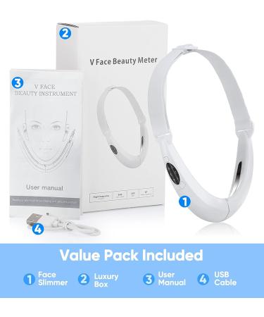 Intelligent Double Chin Reducer & V Face Lifting Beauty Device with Blue Red Light - Buy Online on GoSupps.com