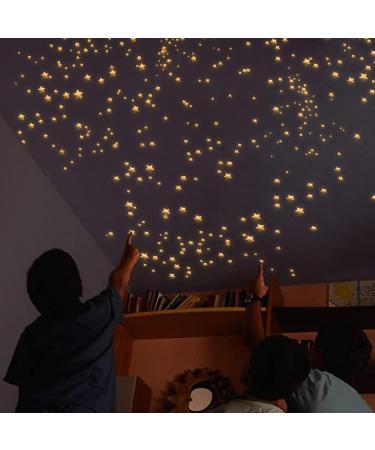 Glow in The Dark Stars Decals 633 Pcs | Luminous Dot 3D Starry Stickers for Ceiling or Wall | Kids Bedroom Decor in Orange - Buy Online on GoSupps.com
