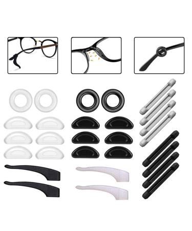 IME Eyeglass Nose Pads Silicone Anti -Slip Glasses Nose Pad Ear Gripper Holders Eyeglass Temple Tips Sleeve Retainer Extender for Eye Glasses Sunglasses of Adults and Kids 14 Pairs
