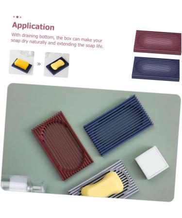 Ciieeo 4 Pcs Soap Box No Punch Soap Holder Coaster Rack Draining Soap Case Soap Rack Kitchen Appliances for Y Shaped Metal Rod Non-slip Soap Dish Travel Shopping Cart Christmas - Buy Online on GoSupps.com