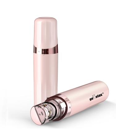 GURELAX - Face hair remover for women battery -operated - LED light Epilier women face poor hair removal face ladies 18 karat gilded head facial epilator all age groups light pink epilator - Buy Online on GoSupps.com