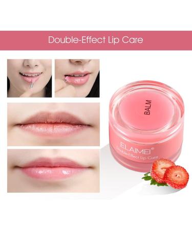 Reddhoon Lip Sleeping Mask Lip Scrubs Exfoliator & Moisturizer Double Effect Lip Masks for Dry Cracked Lips Peeling Lip Primer Lip Repair Balm - Strawberry - Buy Online on GoSupps.com