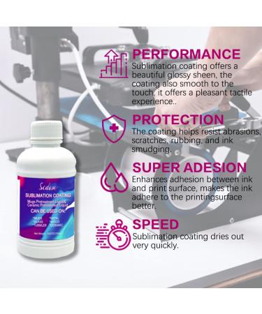 250ML Universal Sublimation Coating Scdom Pretreatment Liquid Coating Fluid for Phones Case Mug Glass Ceramic Wood Crystal Metal Acrylic PVC Stone Leather All Hard Surfaces Sublimation - Buy Online on GoSupps.com