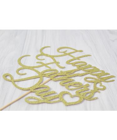 Happy Father's Day Gold Cake Topper Best Dad Father's Day Decoration Fathers Day Party Happy Dada Day Topper(Gold Dad) - Buy Online on GoSupps.com