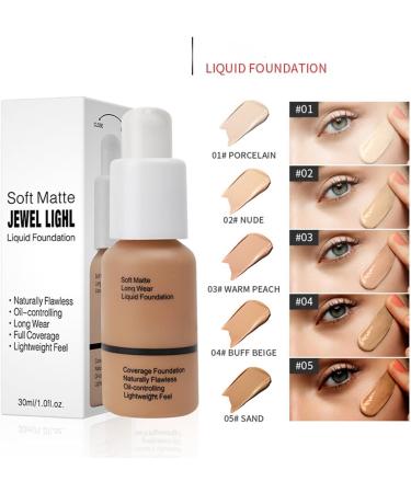 Beauty Concealer Foundation Cache Pores Natural Hydrating Foundation Organic Foundation 30ml (E) - Buy Online on GoSupps.com