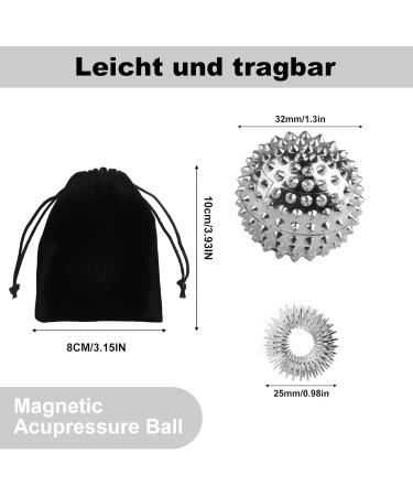 2 Pairs Hedgehog Massage Balls & 8 PC Acupressure Ring Set - Stress Relief & Wellness Tools - Buy Online on GoSupps.com