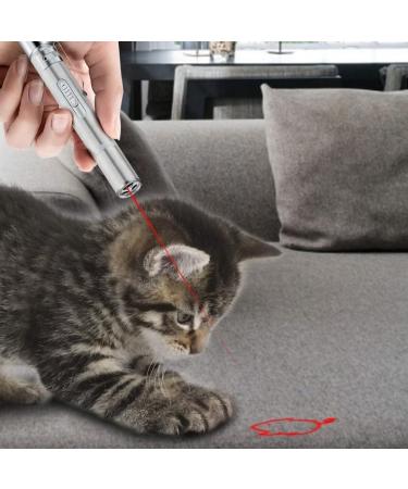 Cat Laser Pointer Toy | Red LED Light | Long Range 3 Modes | USB Rechargeable - Buy Online on GoSupps.com