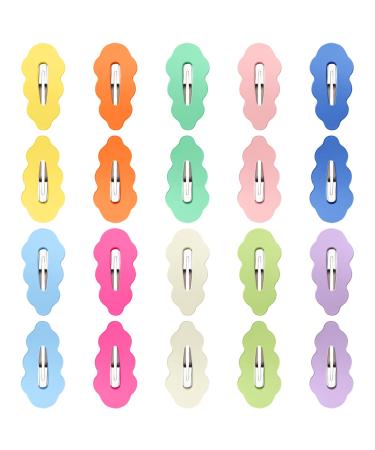 Rywicle 20 Pcs Hair Barrettes Non-Slip Hair Clips Cloud Hairpins Candy-colored Kid's Hair Accessories for Toddlers Girls Kids Teens Women-Colorful