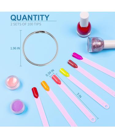 100PCS Transparent Fake Nail Display Sticks for Nail Art Practice - Pink - Buy Online on GoSupps.com