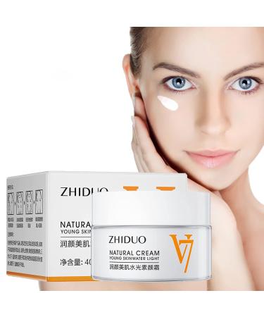 Zhiduo Natural Cream Young Skin Water Light Moisturizing Tone-Up Cream Tone up Cream Korean Korean Moisturizing Tone Up Cream V7 Face Cream for All Skin Type Face Moisturizer (1 pcs)