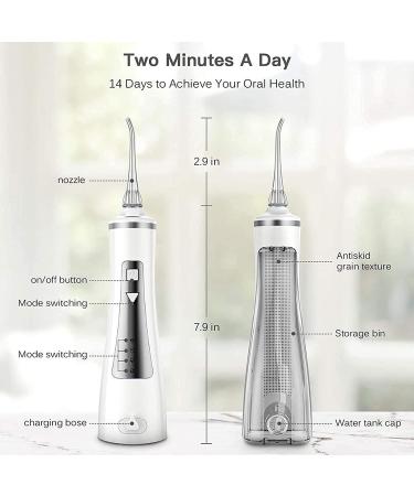 Water Flosser Cordless - 250ML Dental Oral Irrigator for Home & Travel | IPX7 Waterproof Rechargeable Teeth Cleaner for Braces & Bridges - Buy Online on GoSupps.com