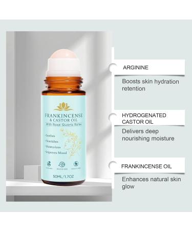 JGVPEKPDE Frankincense And Castor Oil Organic Castor Oil Roll On Moisturizes And Hydrates Suitable For Face Neck Abdomen (2Pcs) - Buy Online on GoSupps.com