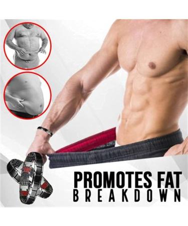 Nihexo Magnetic Therapy Fit Plus Bracelet - Super Strength Dual Magnet Titanium Jewelry for Men - Adjustable Black Magnetic Bracelet - Buy Online on GoSupps.com