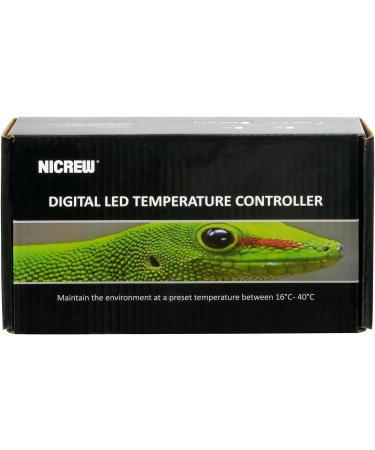 NICREW Digital LED Reptile Thermostat - Heating and Cooling Temperature Controller for Vivarium - 1100W 220V - Buy Online on GoSupps.com