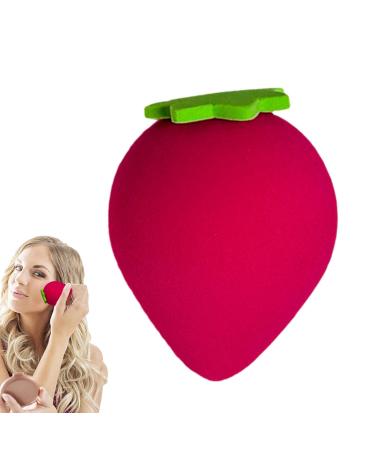 Bexdug Cute Makeup Sponge | Cute Fruit Shape Soft Beauty Sponge | Multi-Purpose Cosmetics Sponge Makeup Blender for Beginners Beauty Lovers Women Strawberry