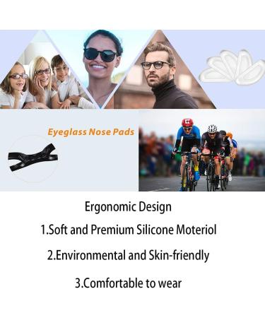 10 Pairs Self-Adhesive Silicone Nose Pads for Glasses & Sunglasses - Anti-Slip Soft & Transparent - Buy Online on GoSupps.com