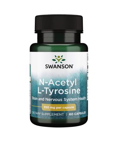 Swanson Amino Acid N-Acetyl L-Tyrosine 350 Milligrams 60 Capsules 1