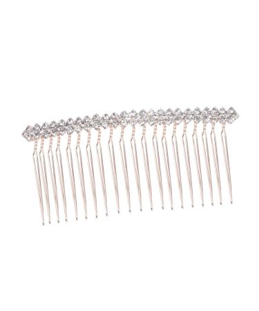 Beaupretty Hair Accessories Hair Insert Comb Bridal Side Comb Bow Hair Clips Bridal Hair Clip French Comb Rhinestone Headdress Bang Comb Double Rows Rhinestone Hair Pin Hair Comb